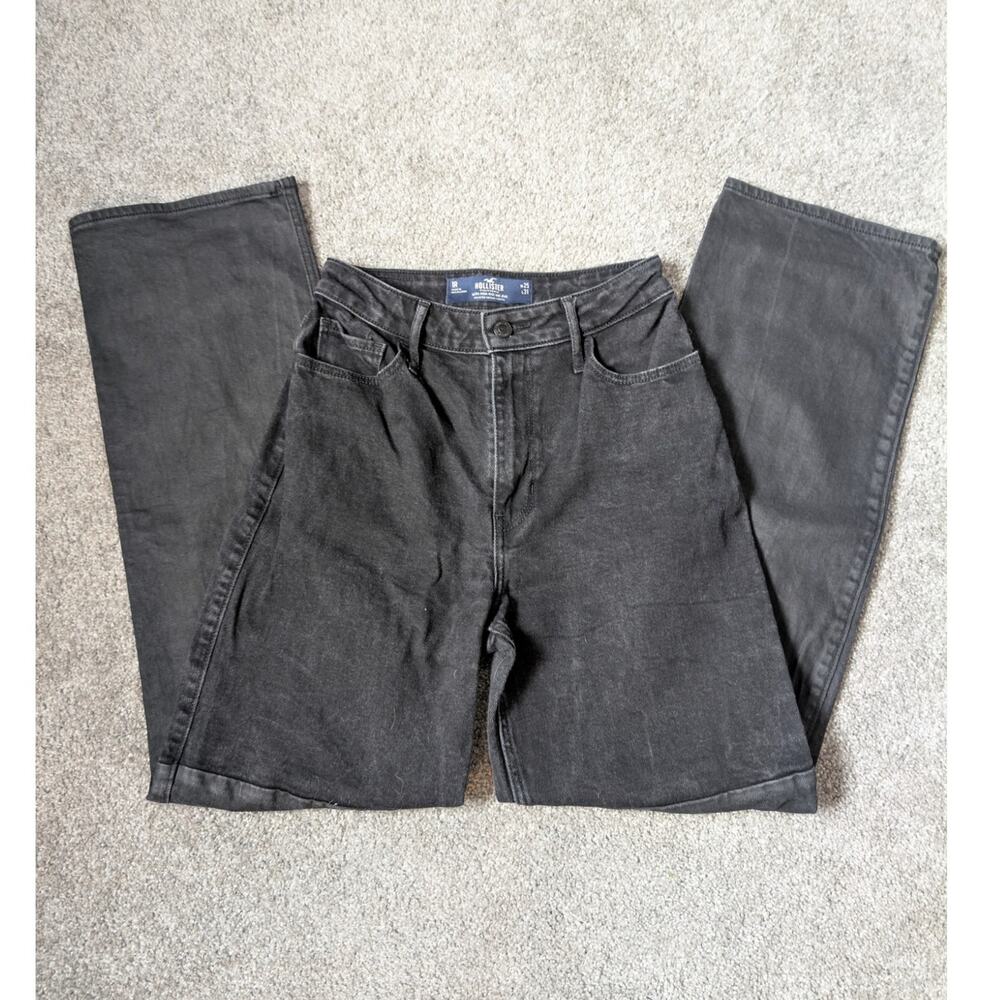 Hollister Dad Jeans Women's 1R Black Stretch Denim Ultra High Rise 25x31
